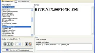AMP Font Viewer screenshot