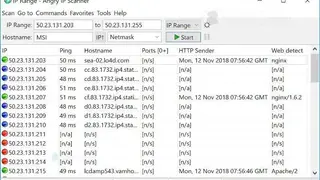 Angry IP Scanner screenshot