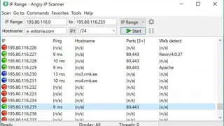 Angry IP Scanner screenshot