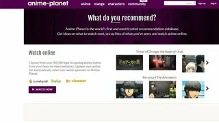 Anime Planet screenshot