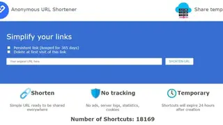 Anonymous URL Shortener screenshot