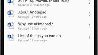 aNotepad screenshot