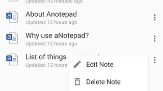 aNotepad screenshot