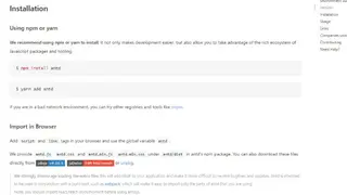 Ant Design React screenshot