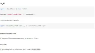 Ant Design React screenshot
