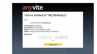 Anyvite screenshot
