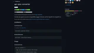 API Spec Converter screenshot