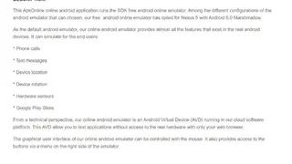 ApkOnline Online Emulator screenshot