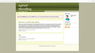 ApPHP MicroBlog screenshot
