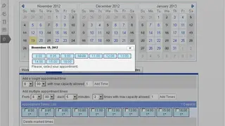 Appointment Booking Calendar screenshot