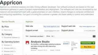 Appricon Analysis Studio screenshot