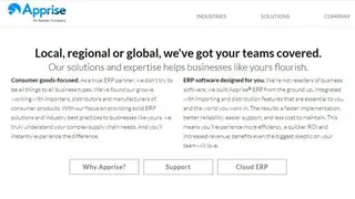 Apprise ERP screenshot