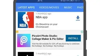 Apps for Chromecast screenshot