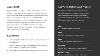AppViewX CERT+ screenshot