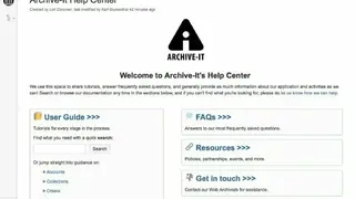 Archive-It screenshot