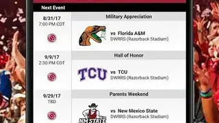 Arkansas Razorbacks Gameday screenshot