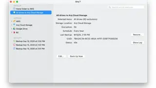 Arq screenshot