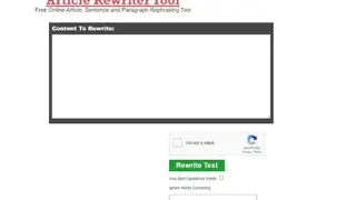 Article Rewriter Tool screenshot