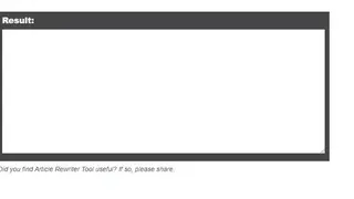 Article Rewriter Tool screenshot