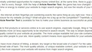 Article Rewriter Tool screenshot