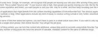 Article Rewriter Tool screenshot