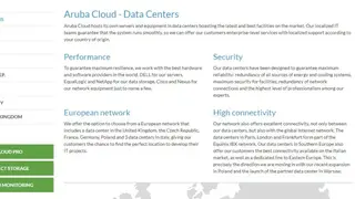 Aruba Cloud Data Center Outsourcing screenshot