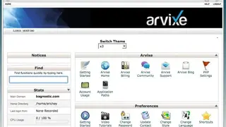 Arvixe screenshot