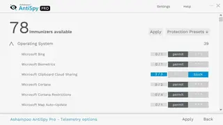 Ashampoo AntiSpy for Windows 10 screenshot