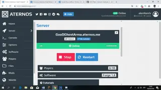 Aternos screenshot