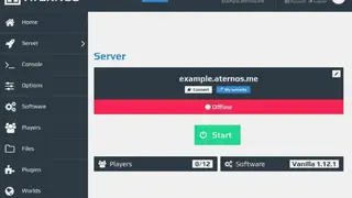 Aternos screenshot