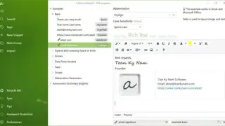 aText screenshot