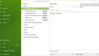 aText screenshot