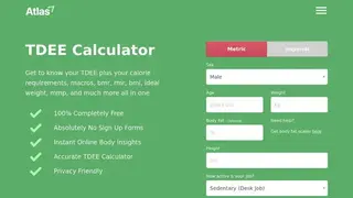 Atlas TDEE Calculator screenshot