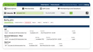 AudienceView Professional screenshot
