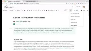 Authorea screenshot