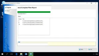 Auto-Complete Files Report for Outlook screenshot