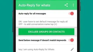 Auto Reply for whats screenshot