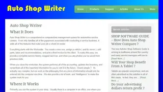 Auto Shop Writer screenshot