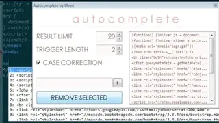 Autocomplete screenshot