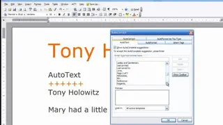 AutoText screenshot