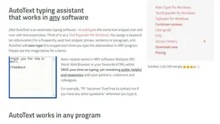 AutoText screenshot