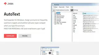 AutoText screenshot