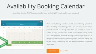 Availability Booking Calendar PHP screenshot