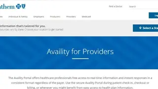 Availity screenshot