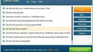 Avanset VCE Exam Simulator screenshot