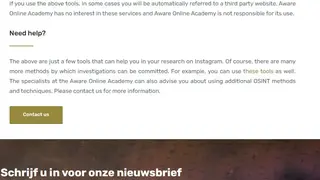 Aware Online Instagram Search Tool screenshot