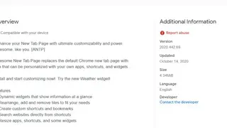 Awesome New Tab Page screenshot