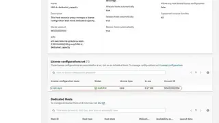 AWS License Manager screenshot