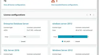 AWS License Manager screenshot
