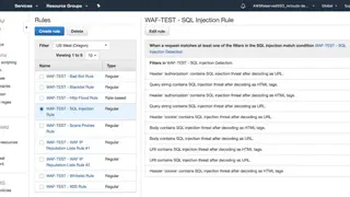 AWS WAF screenshot